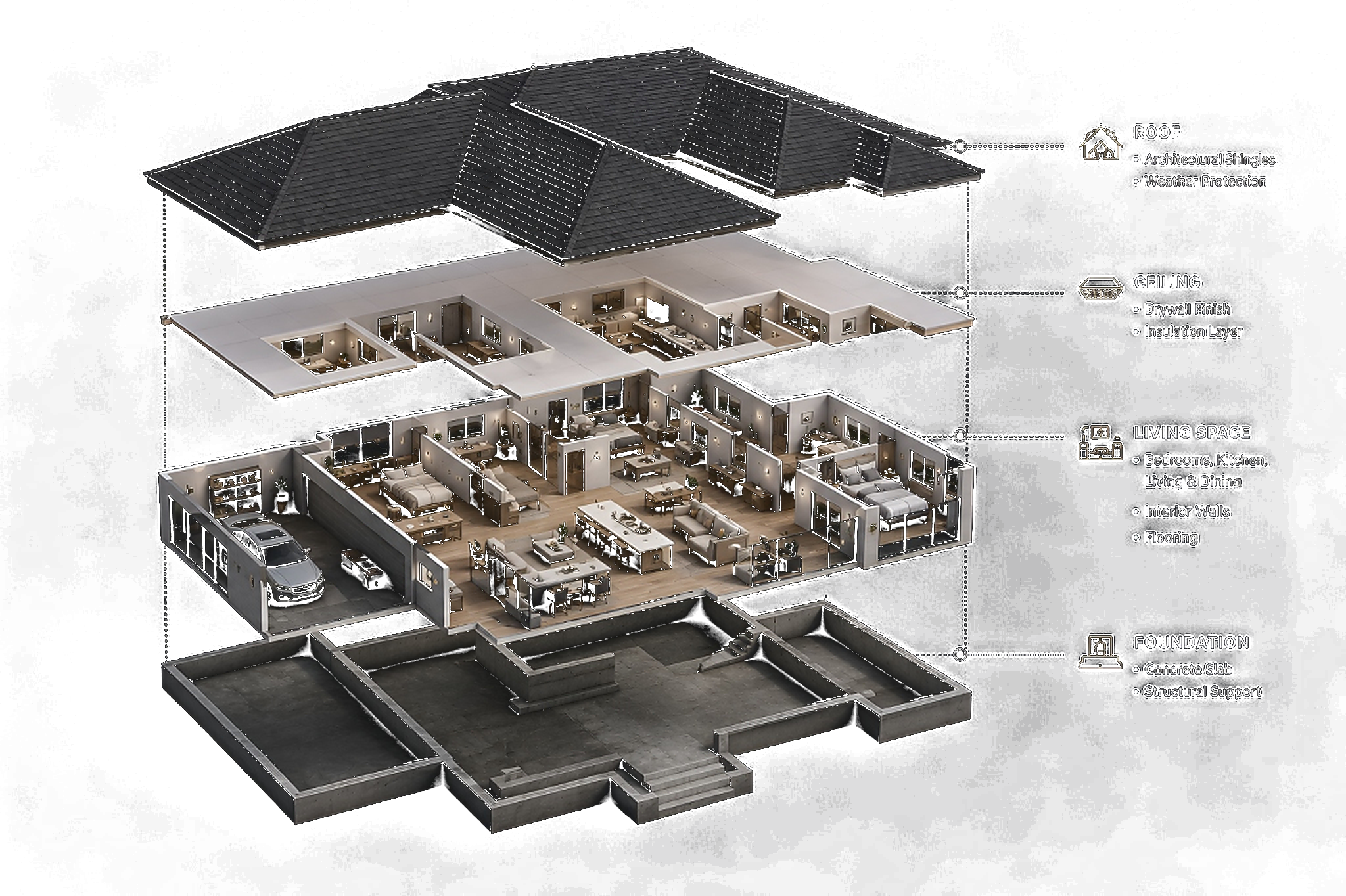 WeaverFrame Exploded Luxury Architecture
